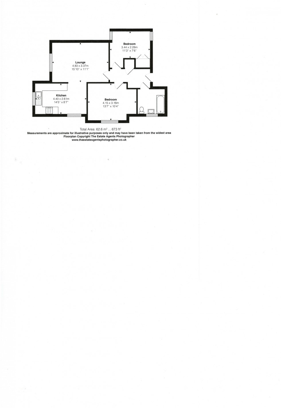 Floorplan for Bakers Court, Dowsett Lane, Ramsden Heath Village, Billericay