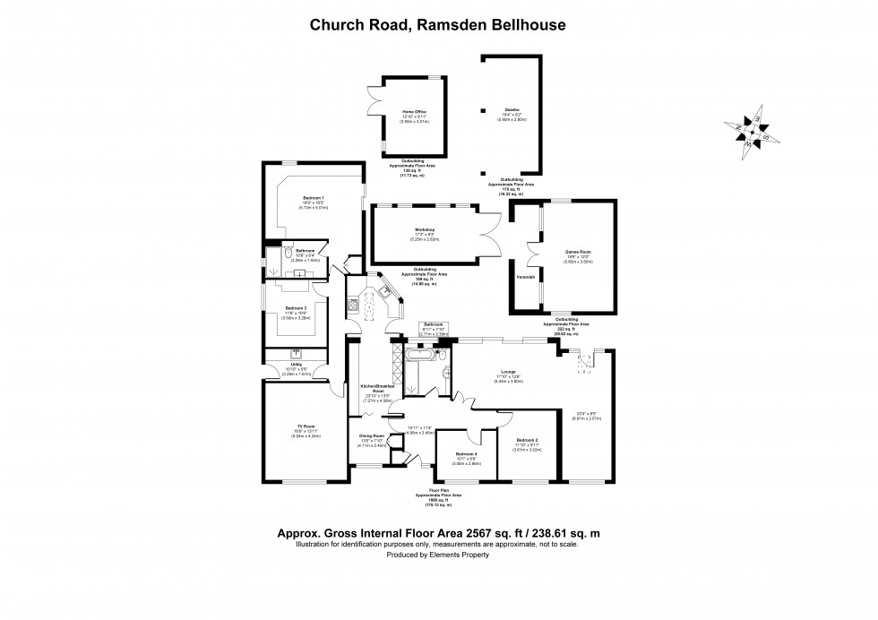 Floorplan for Church Road, Ramsden Bellhouse, Billericay