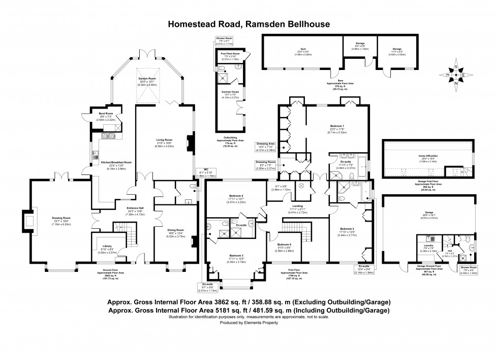 Floorplan for Homstead Road, Ramsden Bellhouse, Billericay