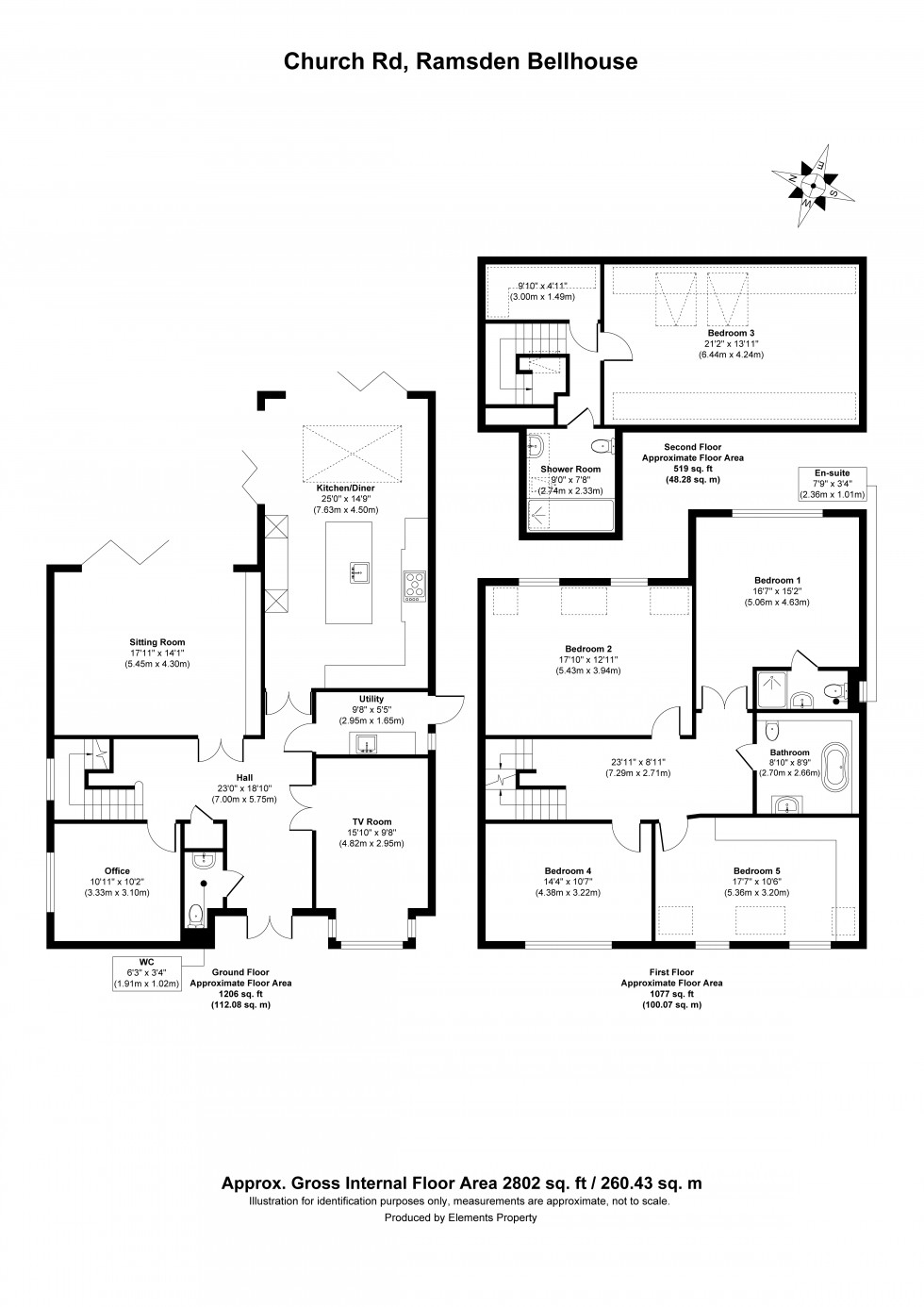 Floorplan for Church Road, Ramsden Bellhouse, Billericay