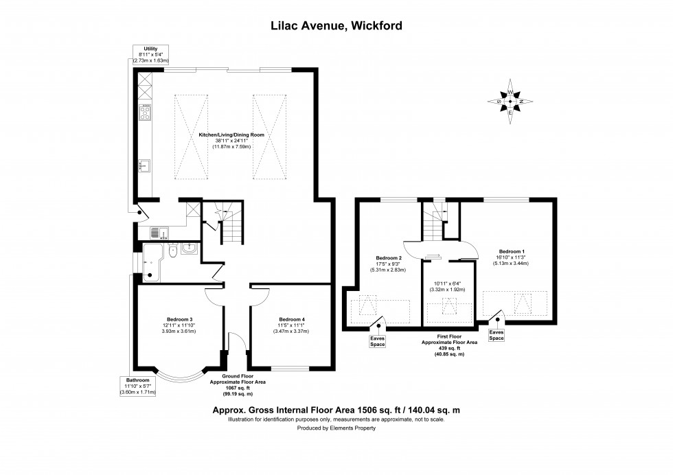 Floorplan for Lilac Avenue, Wickford