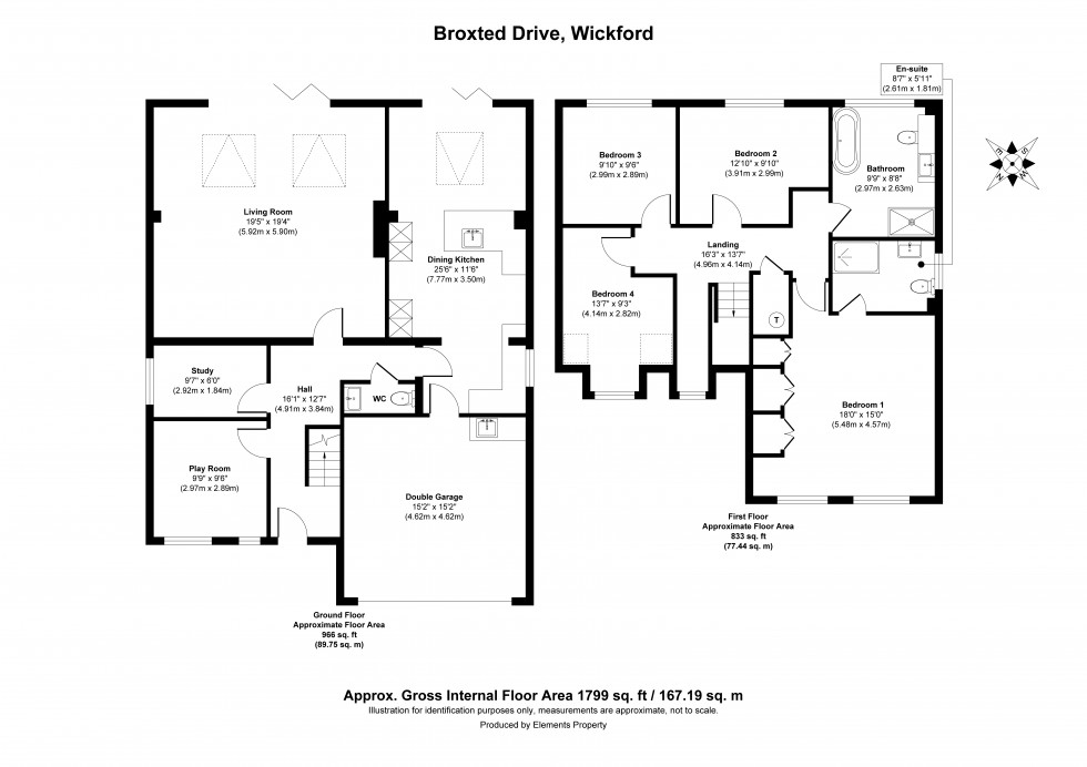 Floorplan for Broxted Drive, Wickford