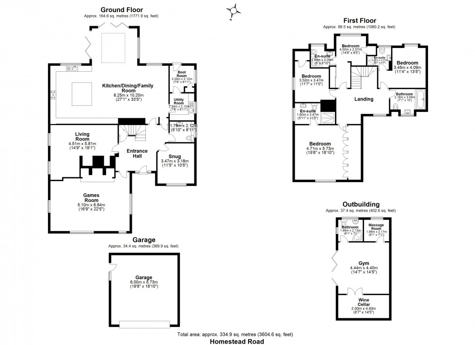 Floorplan for Homestead Road, Ramsden Bellhouse, Billericay