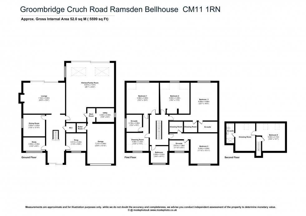 Floorplan for Church Road, Ramsden Bellhouse, Billericay