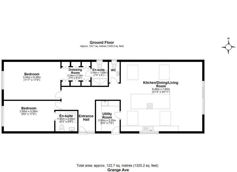 Floorplan for Grange Avenue, Wickford