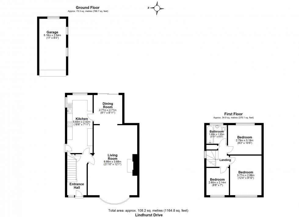 Floorplan for Lindhurst Drive, Ramsden Heath, Billericay