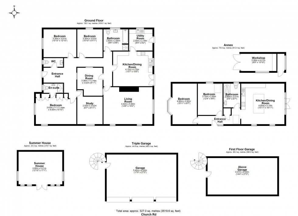 Floorplan for Church Road, Ramsden Bellhouse, Billericay