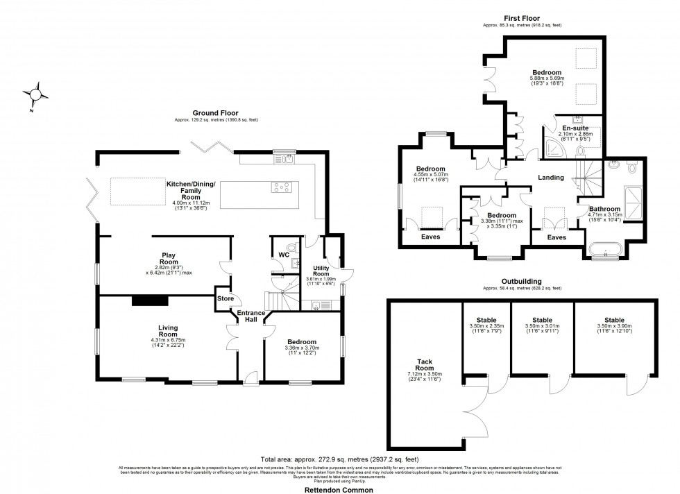 Floorplan for Marks Farm Lane, Rettendon Common, Chelmsford