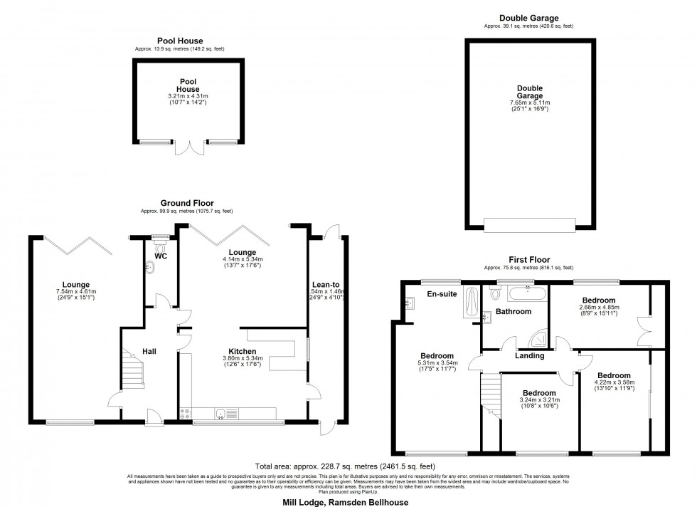 Floorplan for Church Road, Ramsden Bellhouse, Billericay