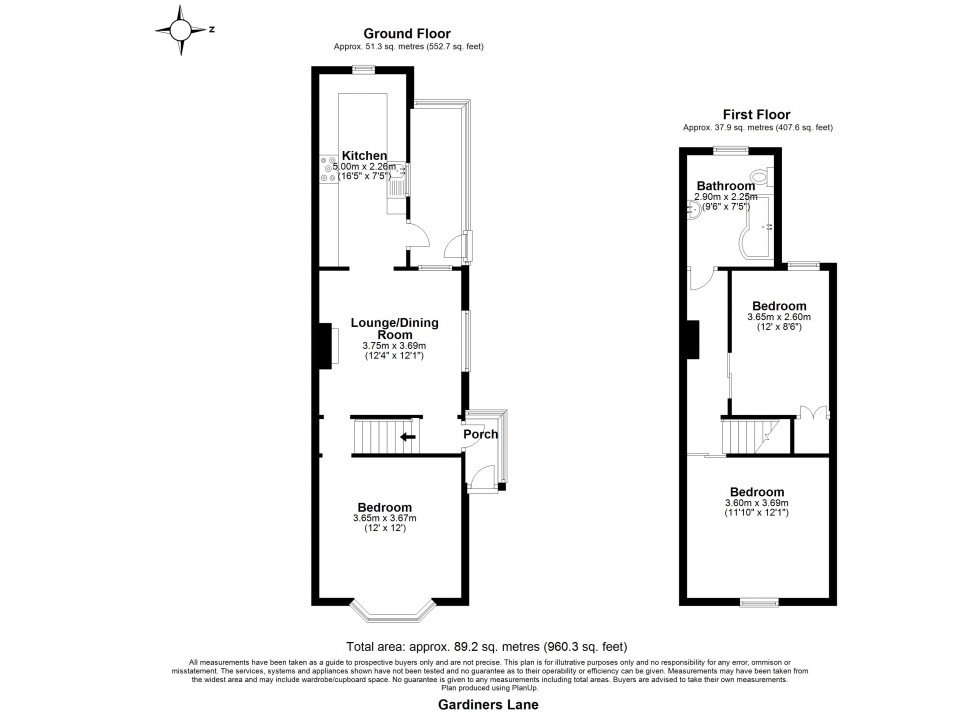 Floorplan for Adelaide Villas, Gardiners Lane North, Ramsden Crays, Billericay