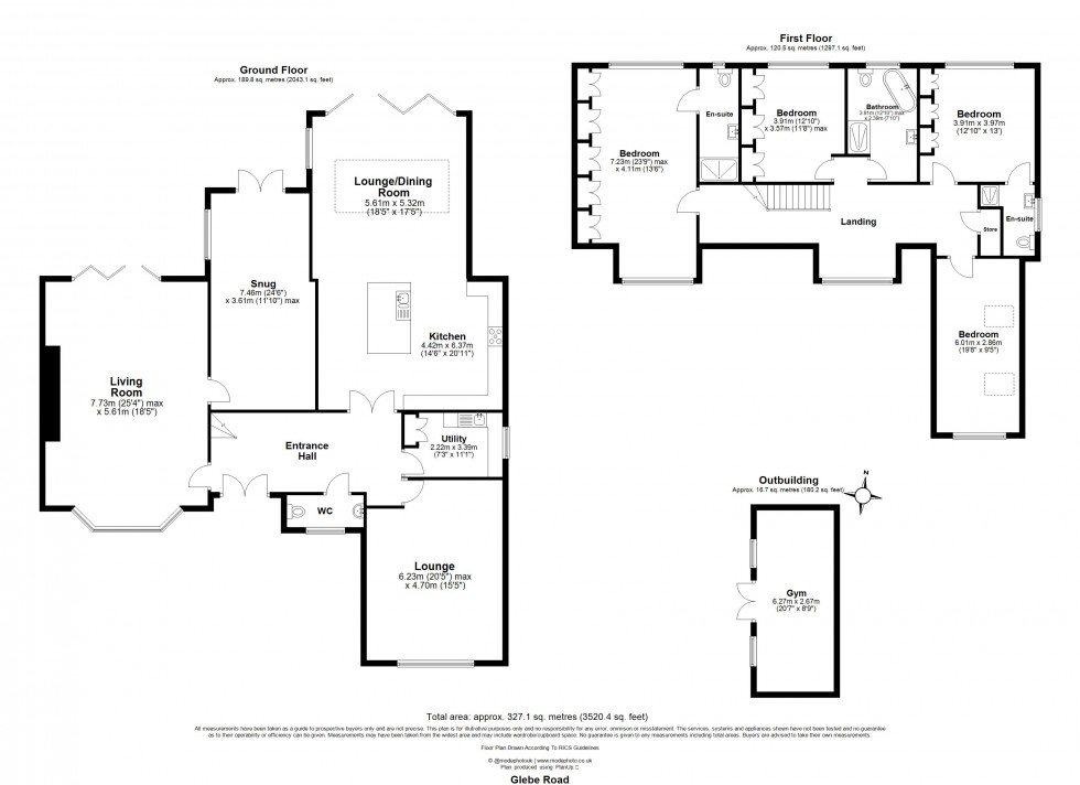 Floorplan for Glebe Road, Ramsden Bellhouse, Billericay