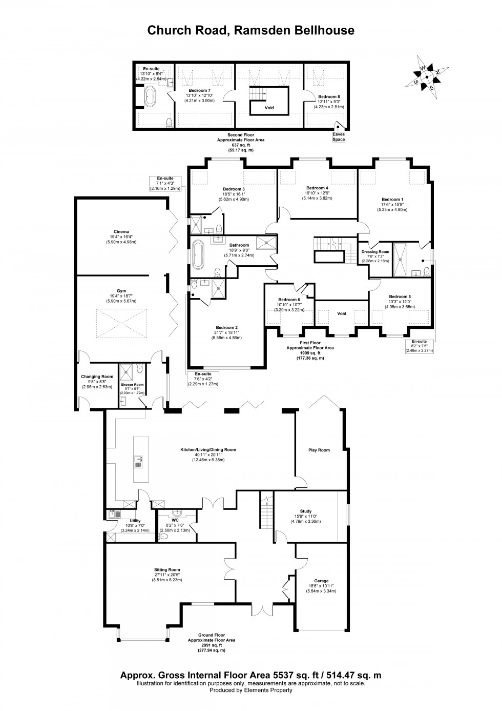 Floorplan for Church Road, Ramsden Bellhouse, Essex, Billericay