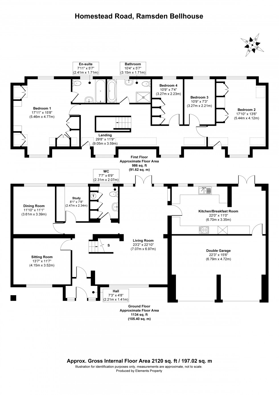 Floorplan for Homestead Road, Ramsden Bellhouse, Billericay